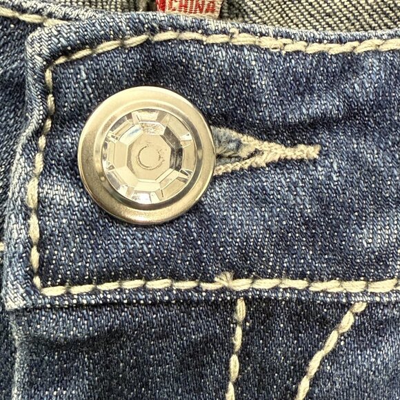 Reba Jeans Womens 8 Blue Bootcut Western Embroidered Rhinestone Stretch 30x30 - Picture 8 of 12